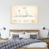 USCGC Duane wpg-33 - SBD Canvas Afdruk (Insitu (Slaapkamer))