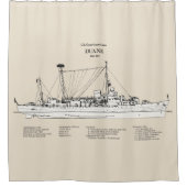 USCGC Duane wpg-33 - SBD Douchegordijn (Voorkant)