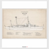 USCGC Duane wpg-33 - SBD Sticker (Vel)