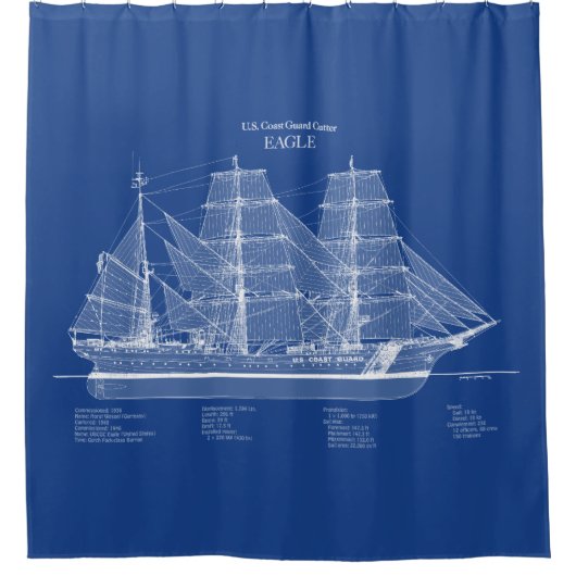 USCGC Eagle wix-327 - ABD Douchegordijn (Voorkant)