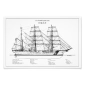 USCGC Eagle wix-327 - BD Foto Afdruk (Voorkant)