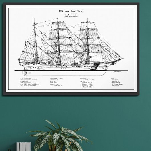 USCGC Eagle wix-327 - BD Foto Afdruk
