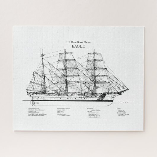 USCGC Eagle wix-327 - BD Legpuzzel (Horizontaal)