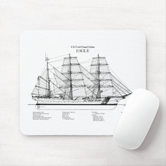USCGC Eagle wix-327 - BD Muismat (Met muis)