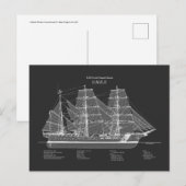 USCGC Eagle wix-327 – PD Briefkaart (Voorkant / Achterkant)
