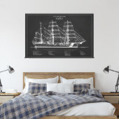 USCGC Eagle wix-327 – PD Canvas Afdruk (Insitu (Slaapkamer))