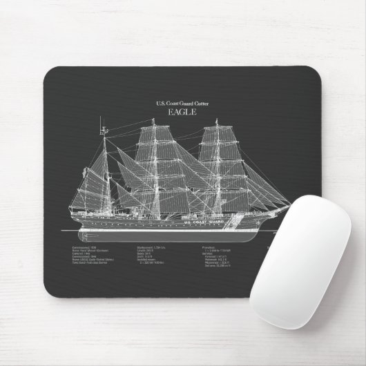 USCGC Eagle wix-327 – PD Muismat (Met muis)