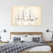 USCGC Eagle wix-327 - SBD Canvas Afdruk (Insitu (Slaapkamer))