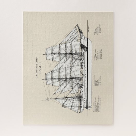 USCGC Eagle wix-327 - SBD Legpuzzel (Verticaal)
