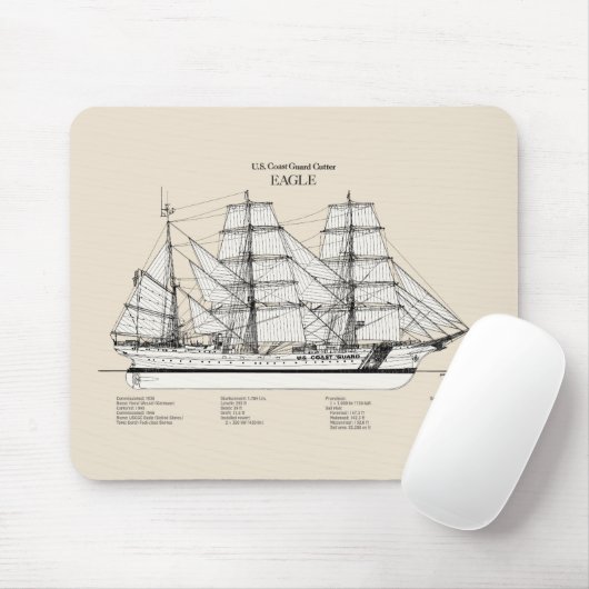 USCGC Eagle wix-327 - SBD Muismat (Met muis)