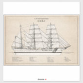 USCGC Eagle wix-327 - SBD Sticker (Vel)