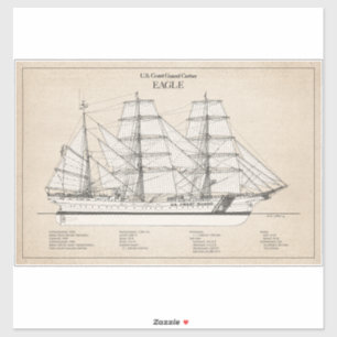 USCGC Eagle wix-327 - SBD Sticker