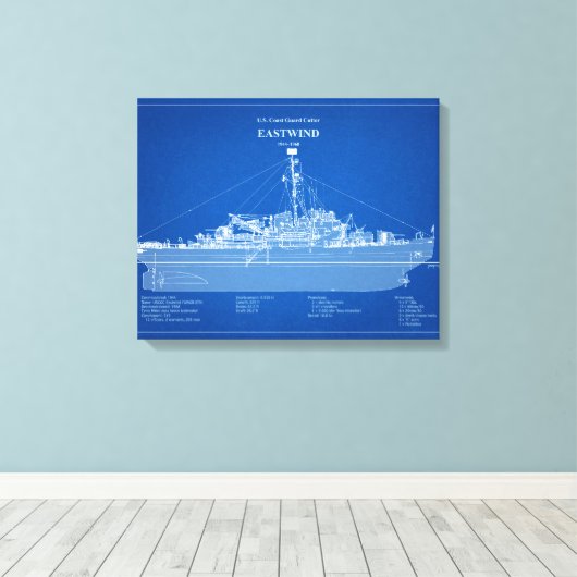 USCGC Eastwind wagb-279 - ABD Canvas Afdruk (Insitu (Houten vloer))