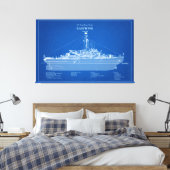 USCGC Eastwind wagb-279 - ABD Canvas Afdruk (Insitu (Slaapkamer))