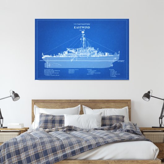 USCGC Eastwind wagb-279 - ABD Canvas Afdruk (Insitu (Slaapkamer))