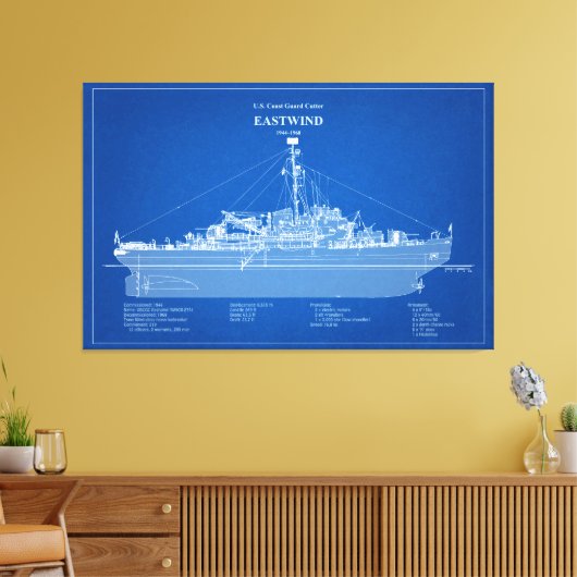 USCGC Eastwind wagb-279 - ABD Canvas Afdruk (Insitu (Woonkamer))