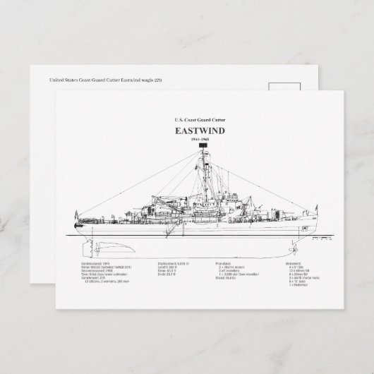 USCGC Eastwind wagb-279 - BD Briefkaart (Voorkant / Achterkant)
