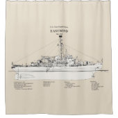 USCGC Eastwind wagb-279 - SBD Douchegordijn (Voorkant)