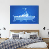 USCGC Escanaba wpc-77 - ABD Canvas Afdruk (Insitu (Slaapkamer))