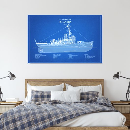 USCGC Escanaba wpc-77 - ABD Canvas Afdruk (Insitu (Slaapkamer))