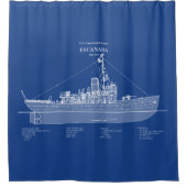 USCGC Escanaba wpc-77 - ABD Douchegordijn (Voorkant)