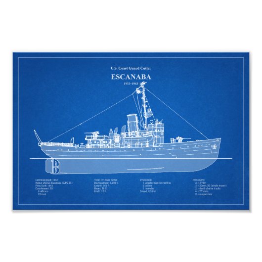 USCGC Escanaba wpc-77 - ABD Foto Afdruk (Voorkant)