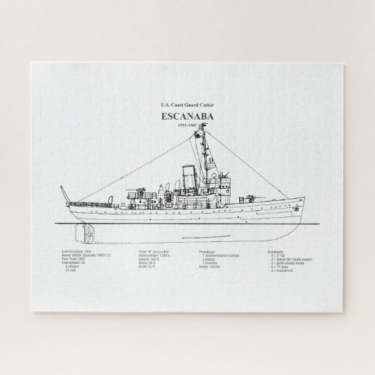 USCGC Escanaba WPC-77 - BD Legpuzzel (Horizontaal)