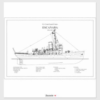 USCGC Escanaba WPC-77 - BD Sticker