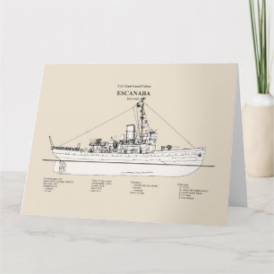 USCGC Escanaba wpc-77 - SBD Bedankkaart
