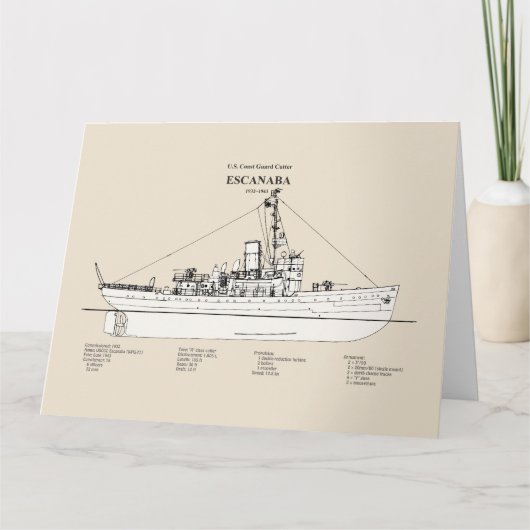 USCGC Escanaba wpc-77 - SBD Bedankkaart (Voorkant)