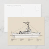 USCGC Escanaba wpc-77 - SBD Briefkaart (Voorkant / Achterkant)