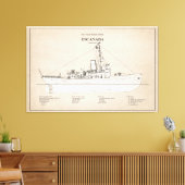 USCGC Escanaba wpc-77 - SBD Canvas Afdruk (Insitu (Woonkamer))