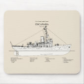 USCGC Escanaba wpc-77 - SBD Muismat (Voorkant)