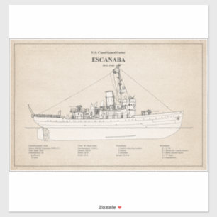 USCGC Escanaba wpc-77 - SBD Sticker