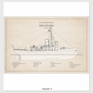 USCGC Escanaba wpc-77 - SBD Sticker