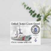 USCGC Gallatin WHEC-721 Cutter Briefkaart (Staand voorkant)