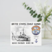 USCGC OWASCO WHEC-39 CUTTER BRIEFKAART (Staand voorkant)