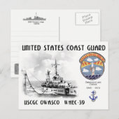 USCGC OWASCO WHEC-39 CUTTER BRIEFKAART (Voorkant / Achterkant)