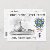 USCGC Sabago WHEC-42 Cutter Briefkaart (Voorkant / Achterkant)