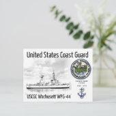 USCGC WACHUSETT WPG-44 CUTTER BRIEFKAART (Staand voorkant)
