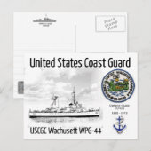USCGC WACHUSETT WPG-44 CUTTER BRIEFKAART (Voorkant / Achterkant)