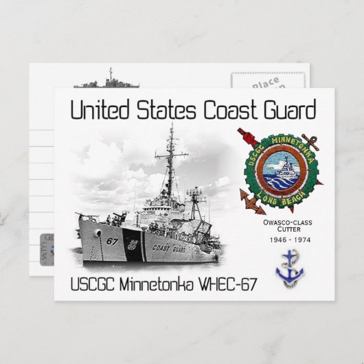 USCGC WINNETONKA WHEC-67 CUTTER BRIEFKAART (Voorkant / Achterkant)