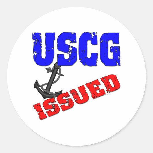 USCGectie5a Ronde Sticker (Voorkant)