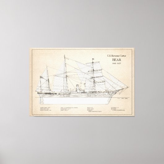 USCGRC USRC BEER - SBD CANVAS AFDRUK (Voorkant)