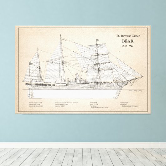 USCGRC USRC BEER - SBD CANVAS AFDRUK (Insitu (Houten vloer))