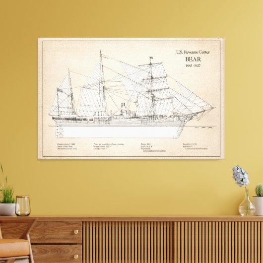 USCGRC USRC BEER - SBD CANVAS AFDRUK (Insitu (Woonkamer))