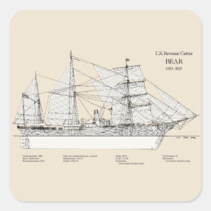 USCGRC USRC BEER - SBD VIERKANTE STICKER