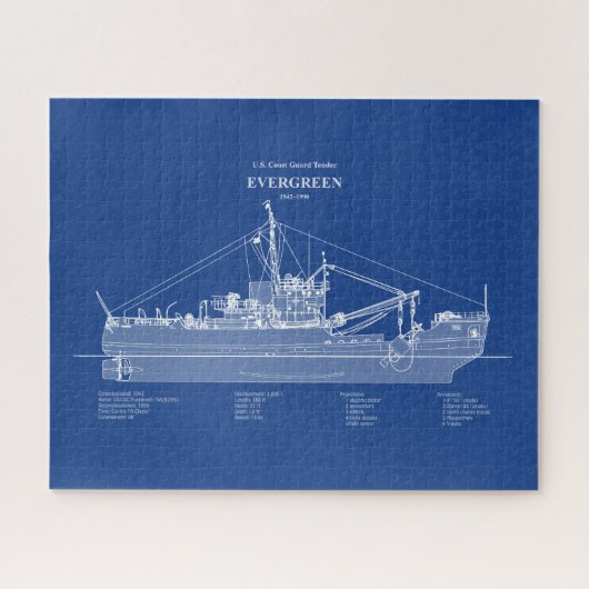 USCGT Evergreen wlb-295 - ABD Legpuzzel (Horizontaal)