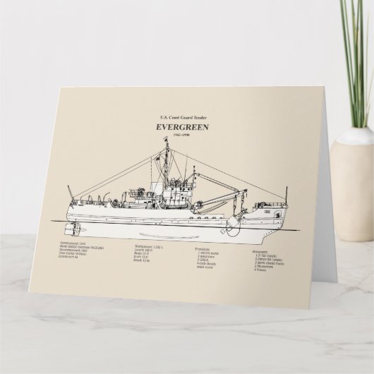 USCGT Evergreen wlb-295 - SBD Bedankkaart (Voorkant)