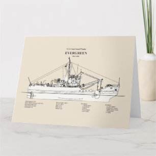 USCGT Evergreen wlb-295 - SBD Bedankkaart